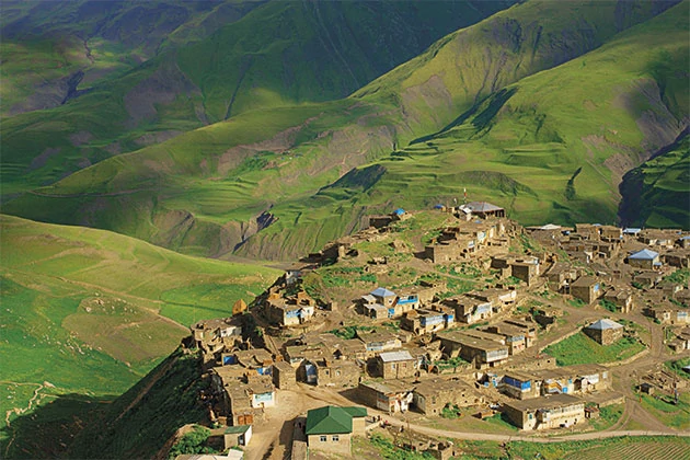 قرية خيناليق الجبلية قوبا ازربيجان